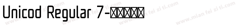 Unicod Regular 7字体转换
